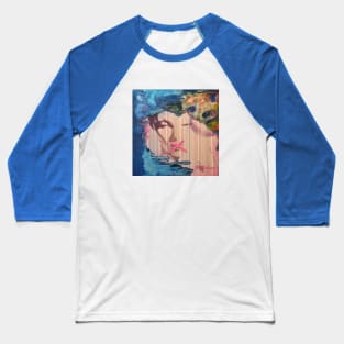 Spray Painting Colorful Chihuahua CollageArt Baseball T-Shirt